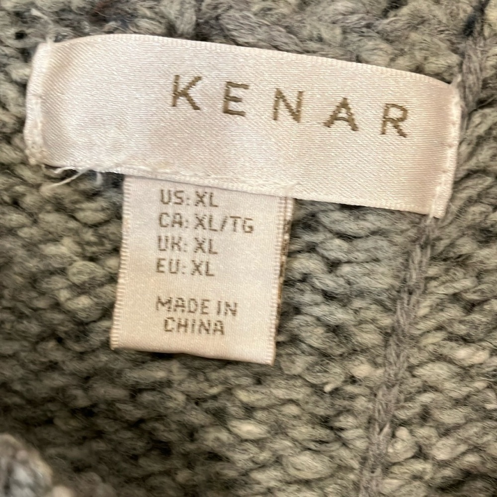 Kenar wool blend heather Gray Crew Neck Sweater - Picture 2 of 15